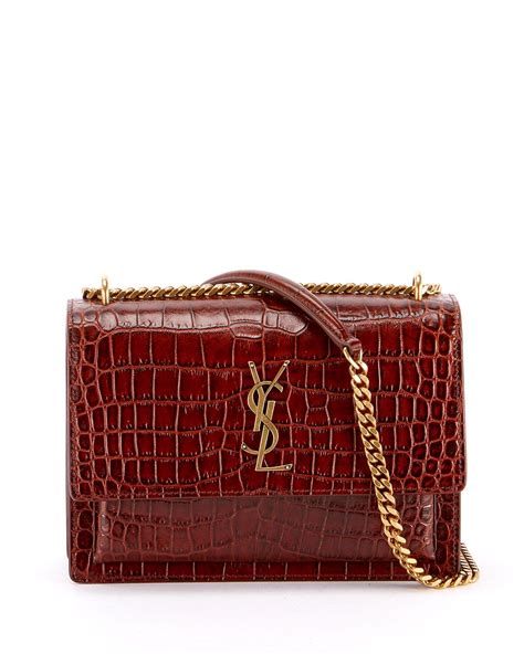 ysl medium envelope bag red|YSL crocodile envelope bag.